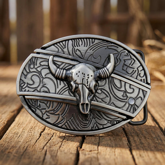 Pocket Knife Buckle (Buffalo Skull)